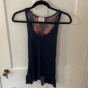 Pins and Needles blue floral tank